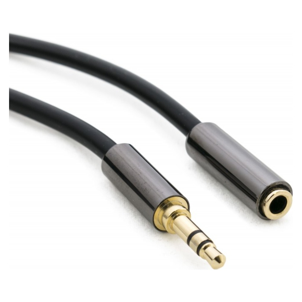 Кабель Audio 3,5 mm (Plug-Socket), 3 метра, 30 AWG, Stereo, Gold, PVC – ExtraDigital