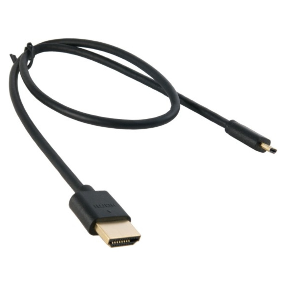 Кабель micro HDMI – HDMI, 0,5 метра, v 2.0, 36 AWG, Gold, PVC – ExtraDigital