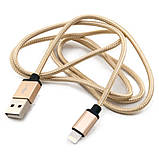 Кабель USB – Lightning iPhone SE, 6, 6S, 7, 7 Plus, 1 метра, Gold – ExtraDigital, фото 6