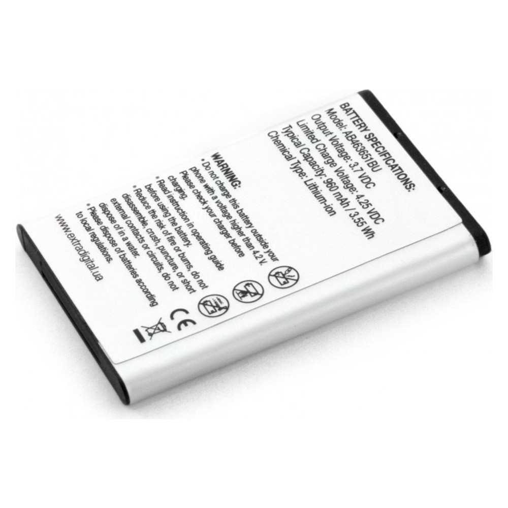 Аккумулятор для Samsung C3322i 960 mAh - AB463651BU ExtraDigital - фото 4 - id-p1487298437