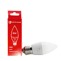 LED лампа свічка E27/4100K/8W 720Lm /180° C37