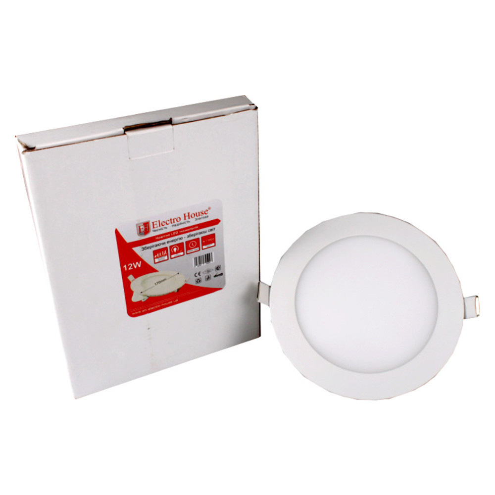 LED панель круглая 12W 4100К 1080Lm Ø 170мм - фото 1 - id-p1487306445