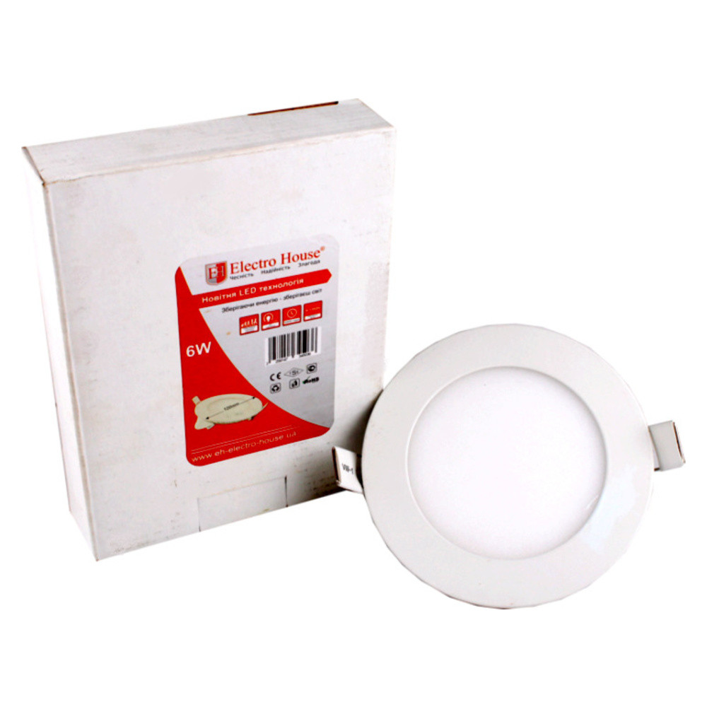 LED панель круглая 6W 4100К 540Lm Ø120мм - фото 1 - id-p1487306449