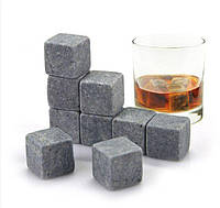 Камни для охлаждения виски Whiskey Stones 9 штук + мешочек