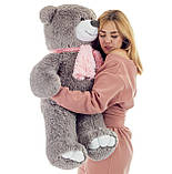 Плюшевий ведмідь Mister Medved з шарфиком Денні 110 см Сірий, фото 7