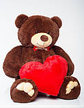 Плюшевий ведмедик із серцем Mister Medved Ренді 130 см Бурий, фото 2