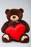 Плюшевий ведмедик із серцем Mister Medved Ренді 130 см Бурий, фото 5