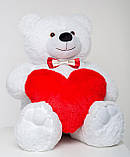Плюшевий ведмедик із серцем Mister Medved Ренді 130 см Білий, фото 3