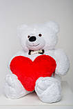 Плюшевий ведмедик із серцем Mister Medved Ренді 130 см Білий, фото 5