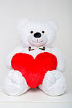 Плюшевий ведмедик із серцем Mister Medved Ренді 130 см Білий, фото 6