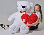Плюшевий ведмедик із серцем Mister Medved Ренді 130 см Білий, фото 7