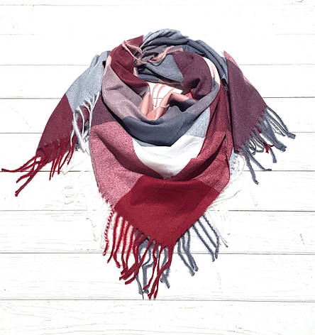 Хустка Мілані 100*105 см, бордовий, фото 1