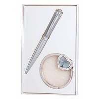 Набор подарочный LANGRES Crystal ручка шариковая и крючок для сумки серый (LS.122028-09)