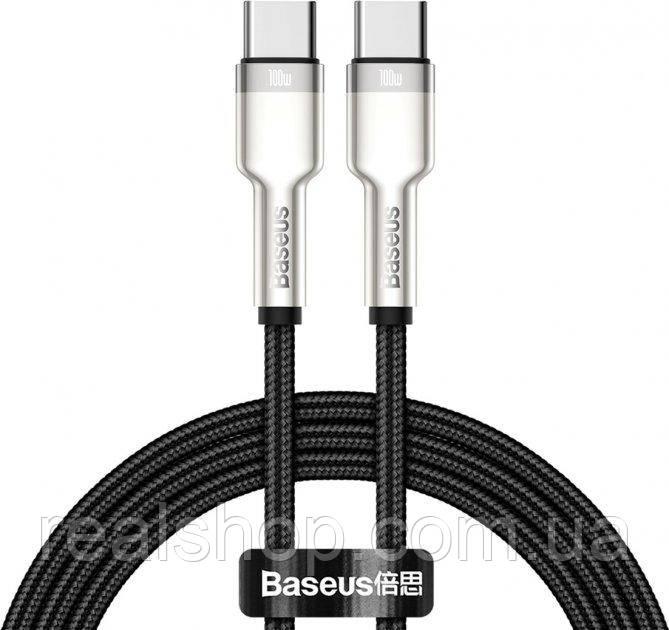 Кабель Baseus Cafule Metal Type-C to Type-C 100W 2 м Black (CATJK-D01)