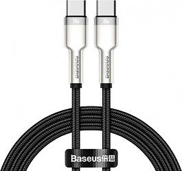 Кабель Baseus Cafule Metal Type-C to Type-C 100W 2 м Black (CATJK-D01)