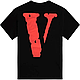 Футболка чорна LOYS Vlone x Tupac Rebel Of The Underground Tee – Black XS, фото 3