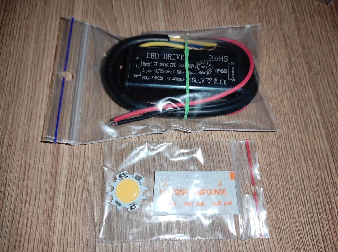 Cob LEd 20w + драйвер 220V 4000K Круглый Светодиод 20 вт COB для трекового светильника (ремкомплект), фото 1