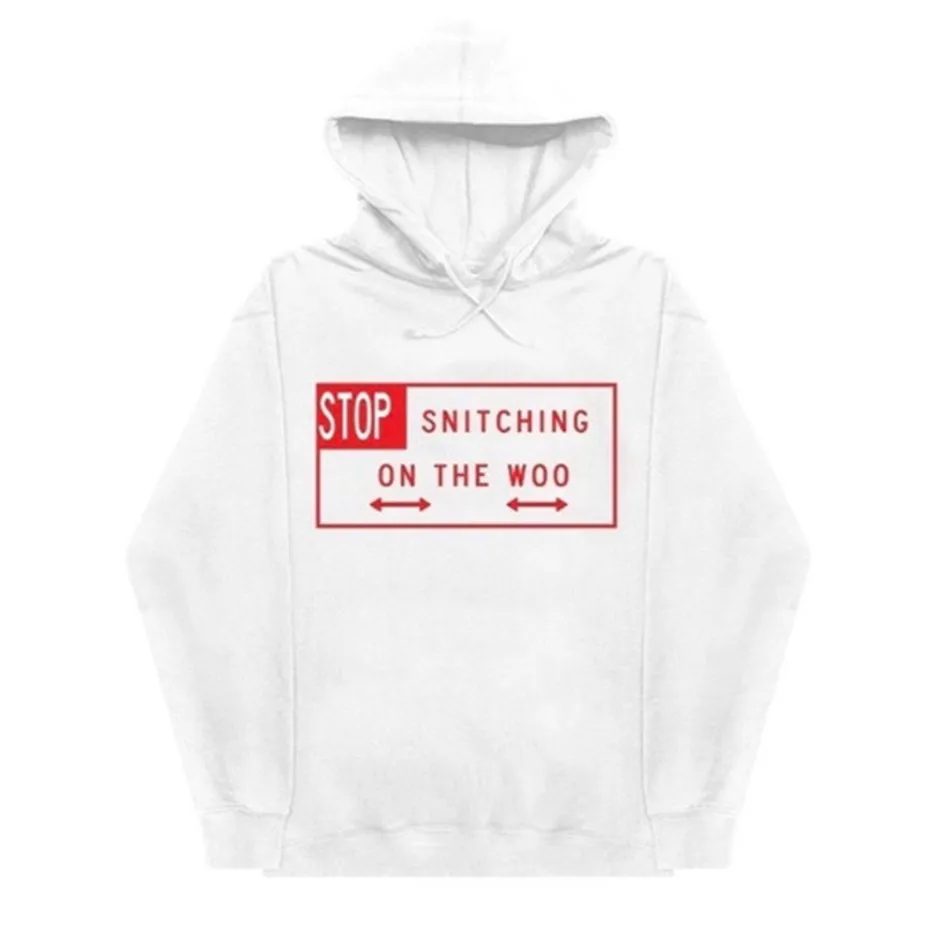 Худi бiлий LOYS Vlone x Pop Smoke Stop Snitching Hoodie XS