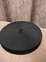 Широкая бельевая резинка для одежды 2 см, метр Черный