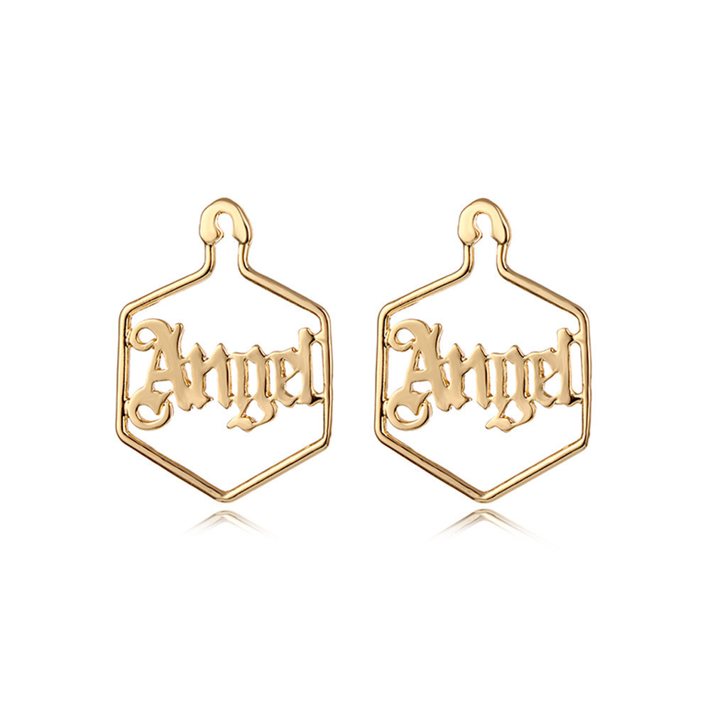 Сережки ANGEL в кольорі золото біжутерія