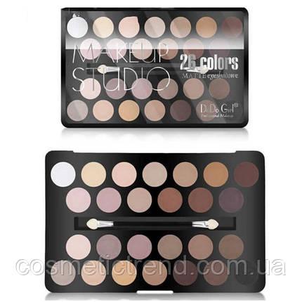 Палітра матових тіней для повік DoDo Girl MakeUp Studio 26 Colors Matte Eyeshadow Palette D3054 B, фото 2