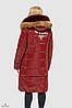 Модний яскравий жіночий пуховик з хутряною опушкою, фото 3