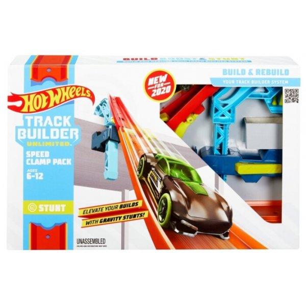 Трек Hot Wheels Хот Вілс Прискорювач з затискачем із серії Конструктор трас додаток для треків Mattel (GLC92)