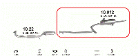 Глушитель (выхлопная система) HYUNDAI PONY 1.5i (1468см3) (89-94гг) седан (Хюндай Пони)