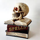 Декор на Хелловін Череп на стародавніх книгах із підсвіткою, фото 3