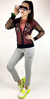 Жіночий спортивний костюм трійка штани футболка кофта Туреччина.XS.Sрозмір