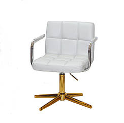 Крісло ARNO - ARM GD-Modern Base екокожа сірий 1008 на золотистої хрестовині