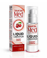 Стимулювальний лубрикант від Amoreane Med: Liquid vibrator — Cherry Вишня, 30 ml — зволоження+вібрація