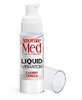 Стимулювальний лубрикант від Amoreane Med: Liquid vibrator — Cherry Вишня ( рідкий вібратор), 30 ml