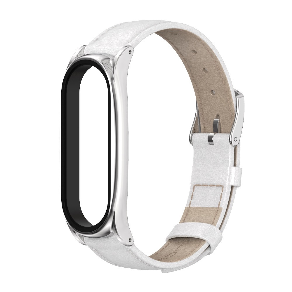 Шкіряний ремінець MiJobs для Mi Band 3 білий