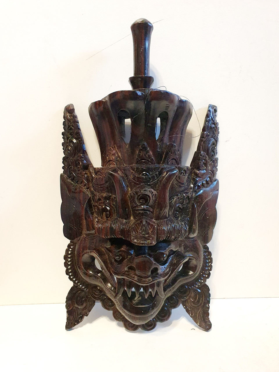 Антикварна маска ебенове дерево, фото 1