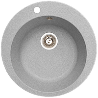 Кам'яна кухонна мийка сіра з отвором, гранітна мийка для кухні сірого кольору зі штучного каменю