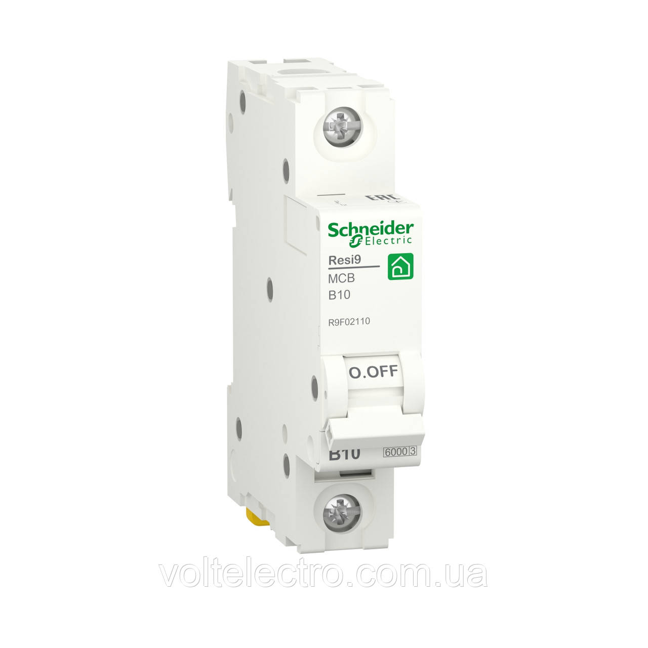 Автоматичний вимикач Schneider Electric Resi9 1P 10А (B) 6 кА
