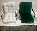 Барне крісло Arno Arm BAR 4-CH-Base зелений велюр на хромованою ніжці з хромованими підлокітниками, фото 6