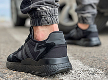 Чоловічі кросівки Adidas Nite Jogger Core Black Carbon Black Boost BD7954, фото 3