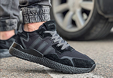 Чоловічі кросівки Adidas Nite Jogger Core Black Carbon Black Boost BD7954, фото 2