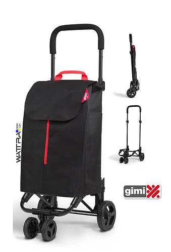 Сумка-тележка Gimi Twin 56 Black (169325) хозяйственная. 4 колеса ...