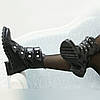 Стильні шкіряні черевики демісезон жіночі чорні 36р, фото 3