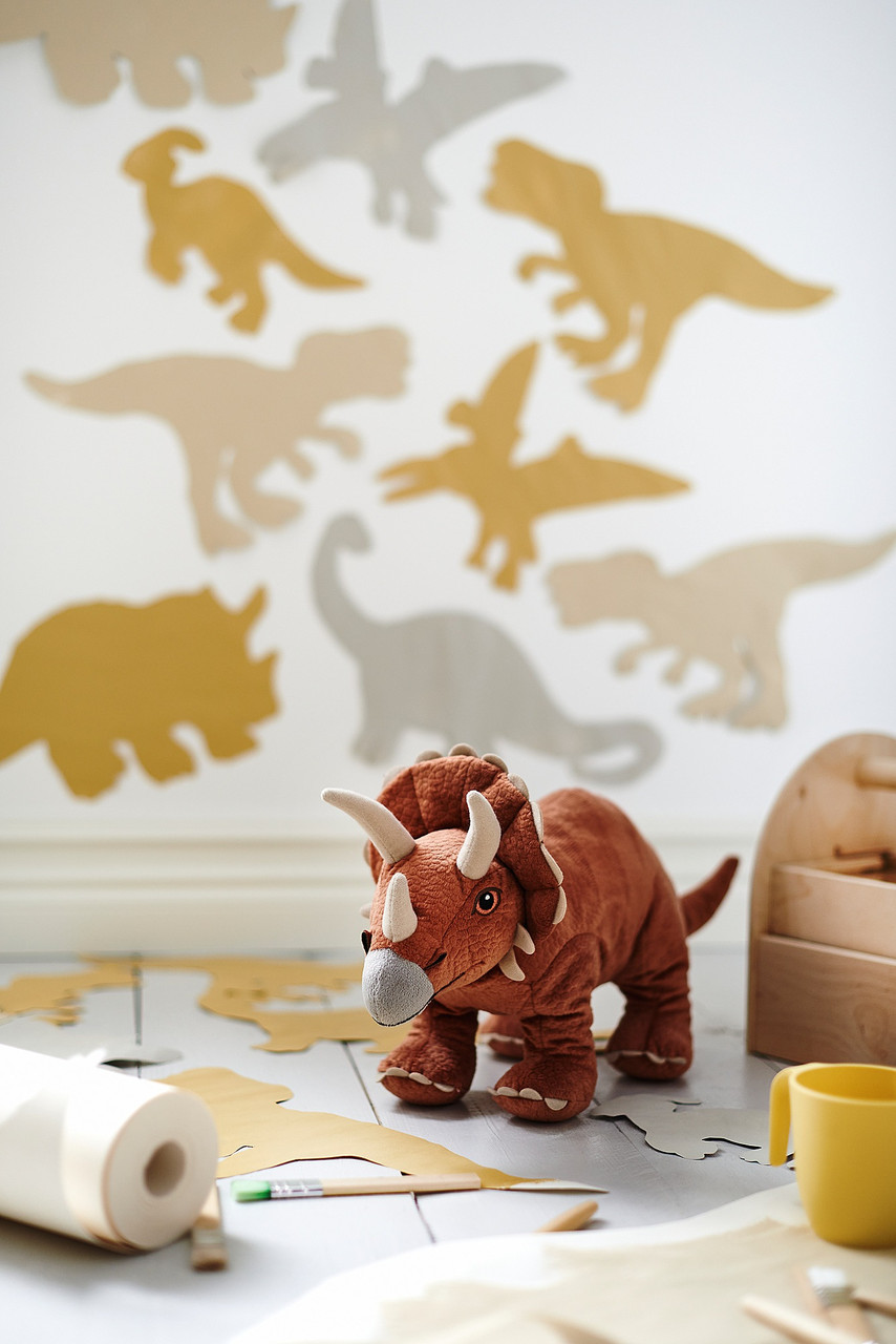 Мягкая игрушка IKEA JATTELIK динозавр/трицератопс 46 см (604.711.77) - фото 4 - id-p1322726285