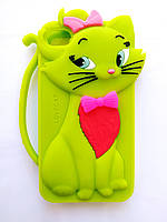 Чехол детский для iPhone 4 / iPhone 4s силиконовый объемный игрушка кошечка