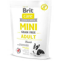 Сухой корм для взрослых собак миниатюрных пород Brit Care Mini Grain Free Adult с ягненком 0.4 кг