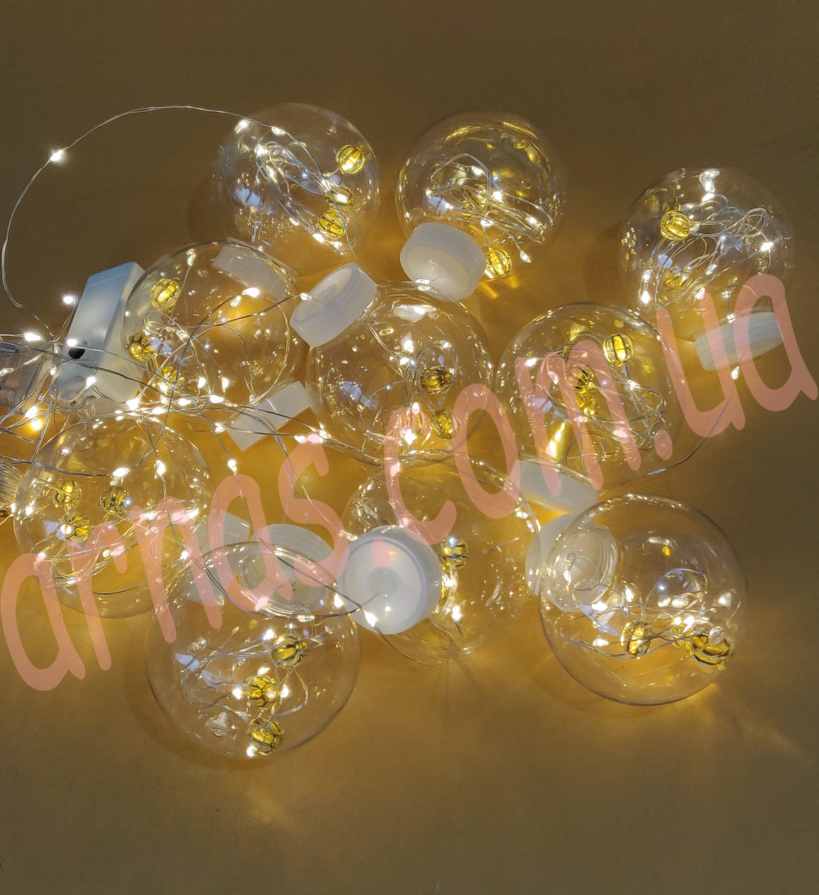 160L 10 доріжок бахрома 3 м*40 см/60 см іграшка з діодами в кульці warm (24-1)