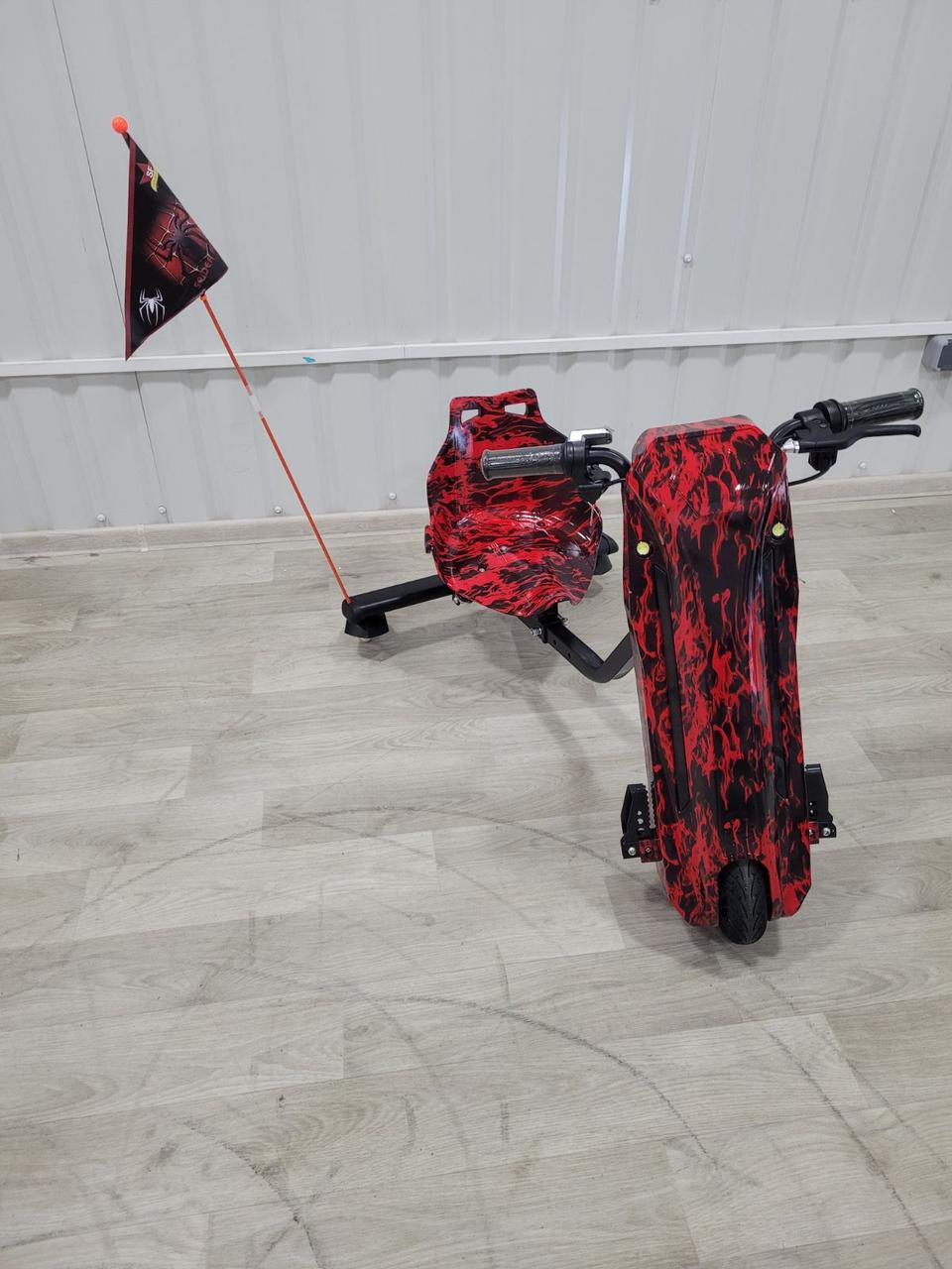 Електроскутер триколісний для райдерів Дрифт-карт Windtech Drift Cart 8 ⁇ Crazy Bug чорний з червоним