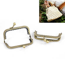 Фурнітура для сумочки Finding Основа для гаманця клатча Антична бронза 7.9 cm x 5 cm