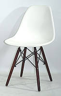 Стул Nik Walnut Eames DSW белый 07 на деревянных буковых ножках в цвете орех, код 8633