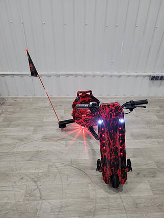 Електроскутер триколісний для райдерів Дрифт-карт Windtech Drift Cart 8 ⁇ Crazy Bug чорний з червоним, фото 3